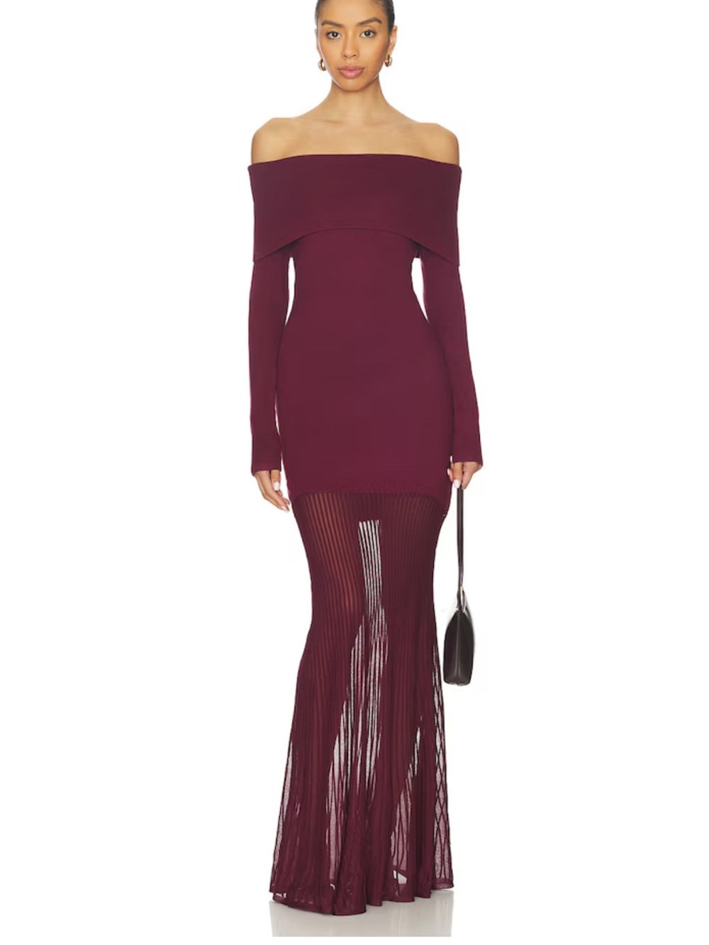 New with Flaw | Seroya Collections Isotta Dress in Pinot Medium Long Sleeve